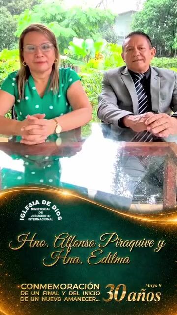 Conmemoración 30 años: Hno. Alfonso Piraquive y Hna. Edilma
